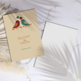 Liebesvögel Hochzeit Dankeskarte