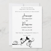 Liebesvögel Hochzeit Einladung (Vorderseite)