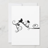 Liebesvögel Hochzeit Einladung (Rückseite)