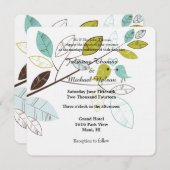 Liebesvögel Hochzeit Einladung (Vorne/Hinten)