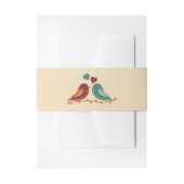 Liebesvögel Hochzeit Einladungsbanderole (Vorderseite Beispiel)