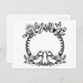 Liebesvögel Hochzeit Einladungspostkarte (Vorne/Hinten)