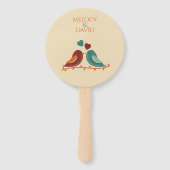 Liebesvögel Hochzeit Fächer (Rückseite)