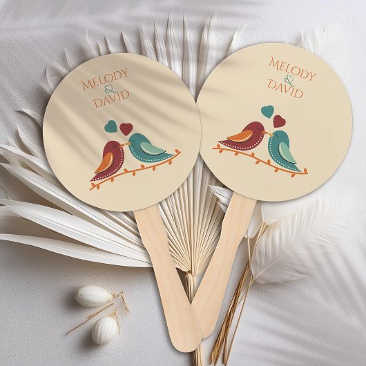 Liebesvögel Hochzeit Fächer