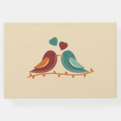 Liebesvögel Hochzeit Gästebuch (Rückseite)