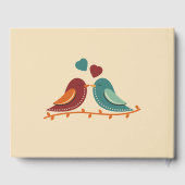 Liebesvögel Hochzeit Gästebuch (Rückseite)