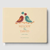 Liebesvögel Hochzeit Gästebuch (Vorderseite)