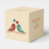 Liebesvögel Hochzeit Geschenkschachtel (Vorderseite)