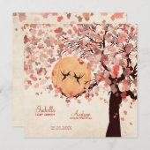 Liebesvögel - Hochzeit im Herbst Einladung (Vorne/Hinten)