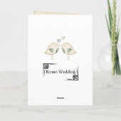 Liebesvögel Hochzeit Karte (Rückseite)