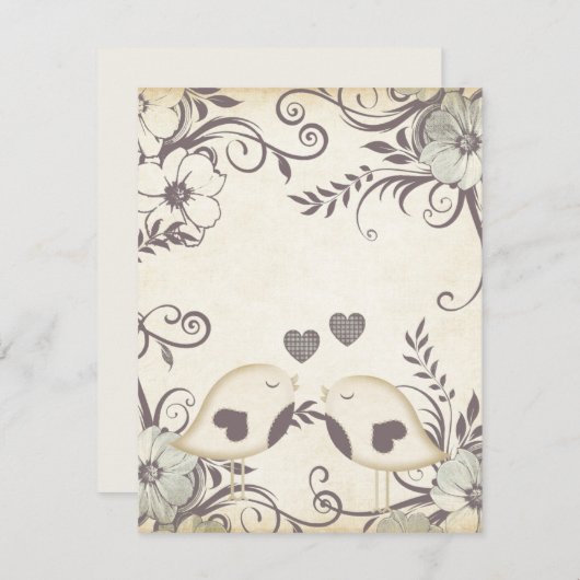 Liebesvögel Hochzeit (leer) (Vorne/Hinten)