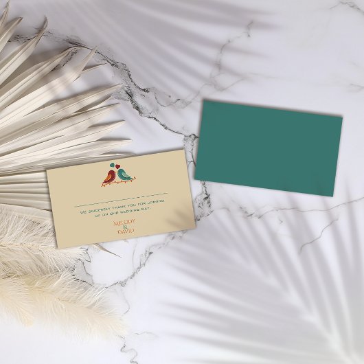 Liebesvögel Hochzeit Platzkarte