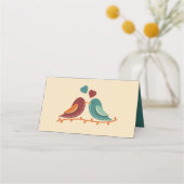 Liebesvögel Hochzeit Platzkarte (Rückseite)