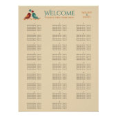 Liebesvögel Hochzeit Poster (Vorderseite)