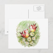 Liebesvögel Hochzeit Postkarte (Vorne/Hinten)