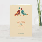 Liebesvögel Hochzeit Programm (Vorderseite)