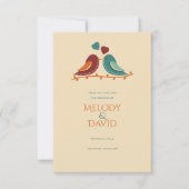 Liebesvögel Hochzeit Save The Date (Vorderseite)