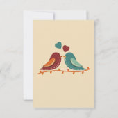 Liebesvögel Hochzeit Save The Date (Rückseite)