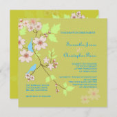 Liebesvögel Hochzeitseinladungen Einladung (Vorne/Hinten)