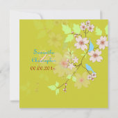 Liebesvögel Hochzeitseinladungen Einladung (Rückseite)