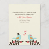 Liebesvögel Hochzeitskarten Begleitkarte (Vorderseite)