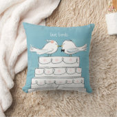 Liebesvögel Hochzeitskuchen Braut & Groom Kiss Kissen (Decke)