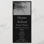 Liebesvögel, Hochzeitsmenü und Programm (Rückseite)