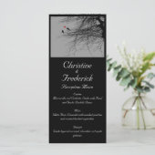Liebesvögel, Hochzeitsmenü und Programm (Stehend Vorderseite)