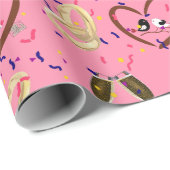 Liebesvögel Hochzeitszettel Geschenkpapier (Rolleneckpunkt)