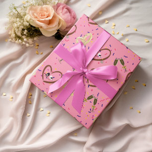 Liebesvögel Hochzeitszettel Geschenkpapier