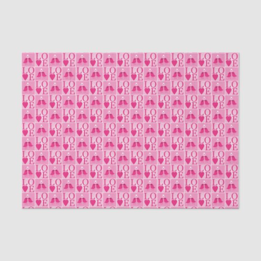 Liebesvögel im rosa Muster Seidenpapier (Vorderseite)