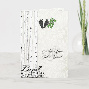 Liebesvögel im Vogelkäfig Hochzeitseinladungen Einladung