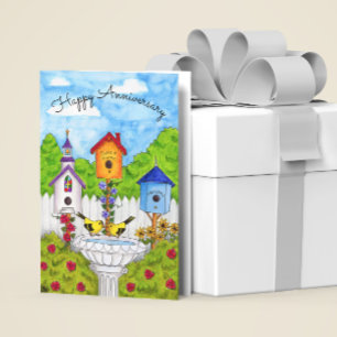 Liebesvögel-Jubiläumskarte Karte