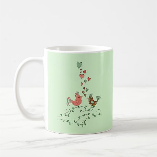 Liebesvögel Kaffeetasse (Links)