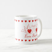 Liebesvögel Kaffeetasse (VorderseiteRechts)