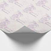 Liebesvögel Käfig lila rosa, Valentinverpackung ge Geschenkpapier (Ecke)