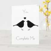 Liebesvögel Karte (Gelbe Blume)