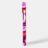 Liebesvögel Kunst Herzen rosa lila rot Case-Mate iPhone Hülle (Rückseite / Links)