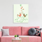 Liebesvögel Leinwanddruck (Insitu (Wohnzimmer))