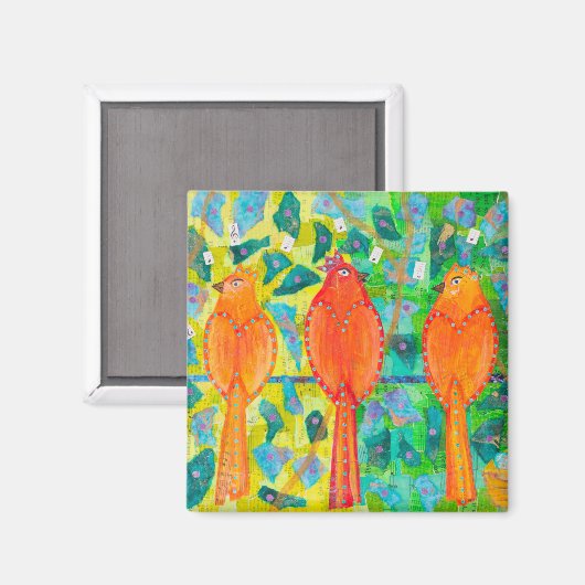 Liebesvögel Magnet (Vorderseite/Rückseite)