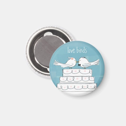 Liebesvögel Magnet (Vorderseite/Rückseite)