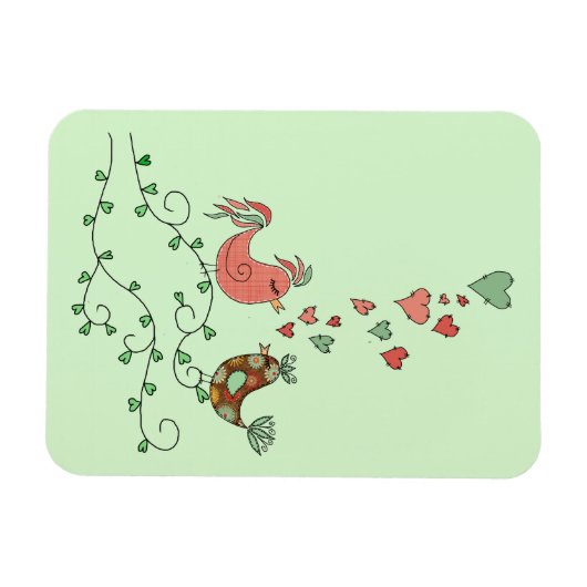 Liebesvögel Magnet (Horizontal)