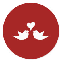 Liebesvögel mit Herz-Hochzeit