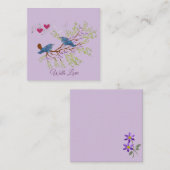Liebesvögel Mitteilungskarte (Vorne/Hinten)