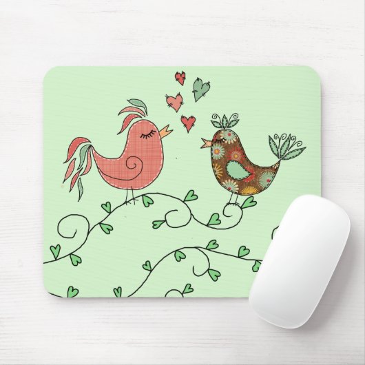 Liebesvögel Mousepad (Mit Mouse)