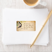 Liebesvögel niedliche romantische Hochzeitslabel Adressaufkleber (Insitu)