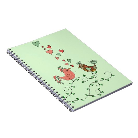 Liebesvögel Notizblock (Rechte Seite)