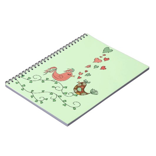 Liebesvögel Notizblock (Linke Seite)