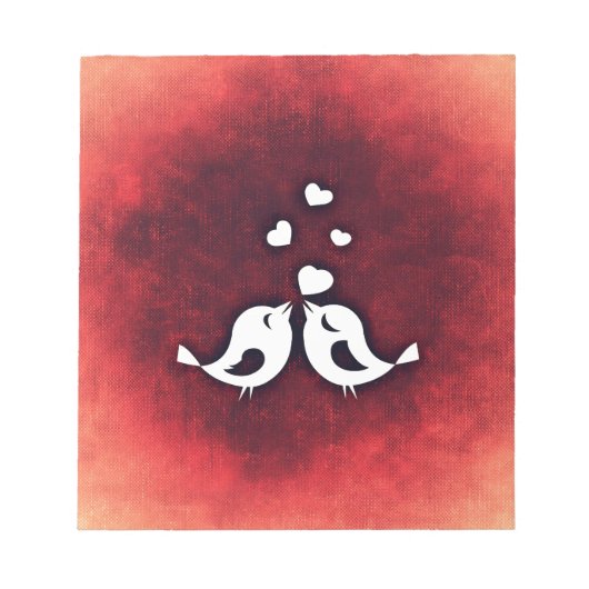Liebesvögel Notizblock (Vorderseite)