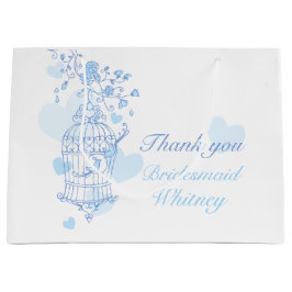 Liebesvögel öffnen Vogelkäfig Blaue Gastgeschenk H Große Geschenktüte